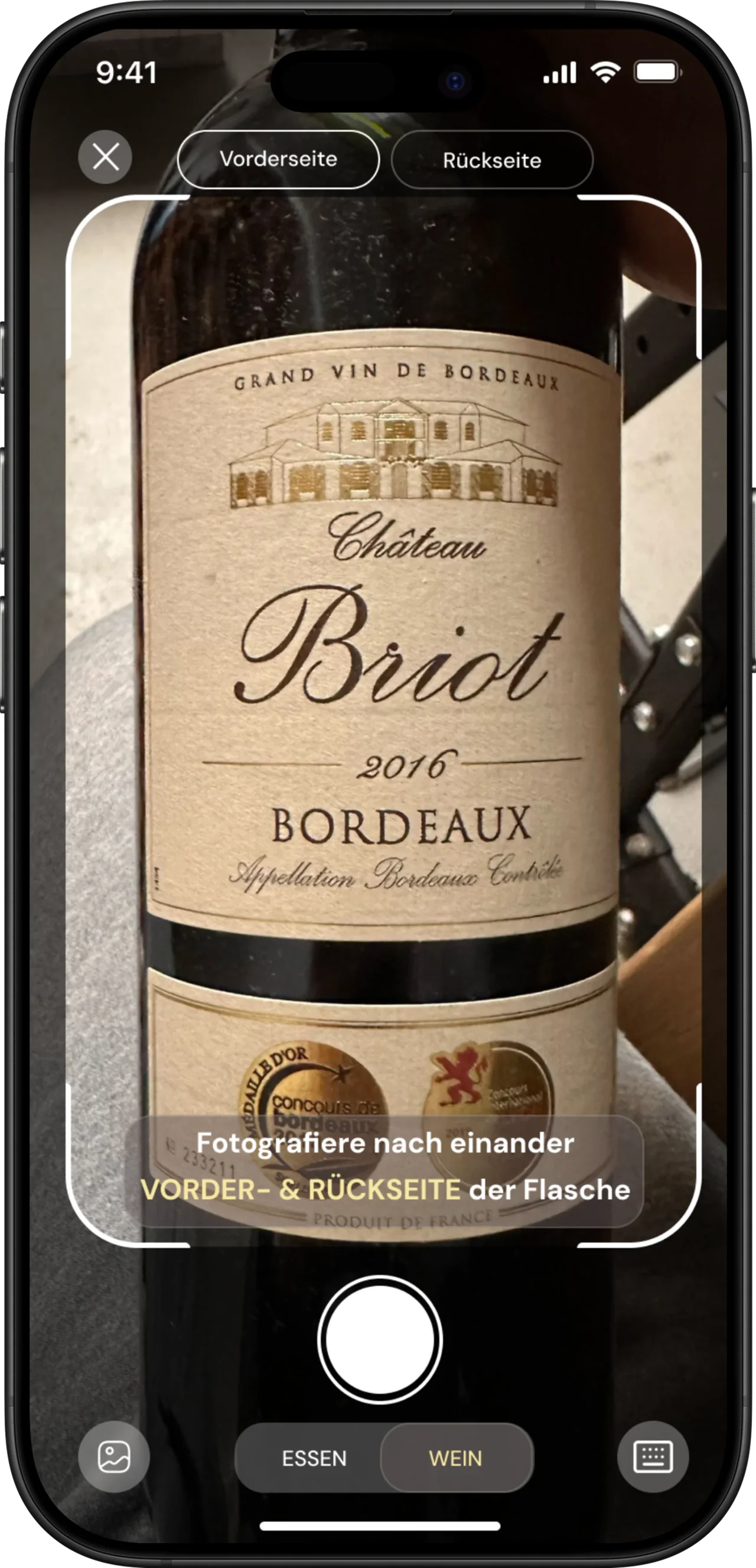 Wein · Grape Guru Scanner