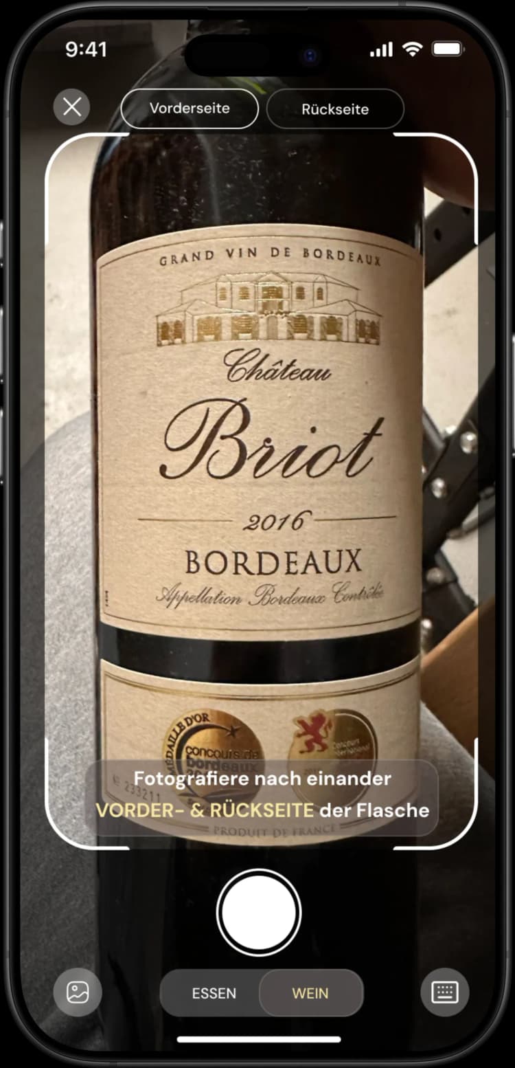Wein-Modus - Grape Guru Scanner